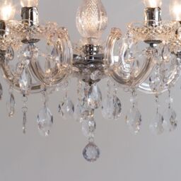 Marie Therese 5 Light Dual Mount Chandelier - Chrome with Free LED Bulbs - thumbnail 8