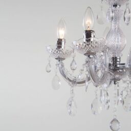 Marie Therese 5 Light Dual Mount Chandelier - Chrome with Free LED Bulbs - thumbnail 3