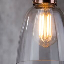Industrial 1 Light Diner Style Ceiling Pendant - Copper - thumbnail 6