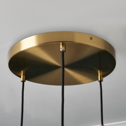 Visconte Vietri 3 Light Cluster Ceiling Pendant with Glass Shades - Satin Brass - thumbnail 5