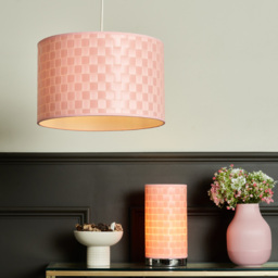 Sovin Woven Easy to Fit Drum Shade - Pink - thumbnail 5