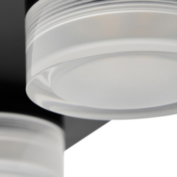Bolton Bathroom 4 Light LED Flush Ceiling Spotlight Bar - Matte Black - thumbnail 6