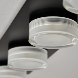 Bolton Bathroom 4 Light LED Flush Ceiling Spotlight Bar - Matte Black - thumbnail 4