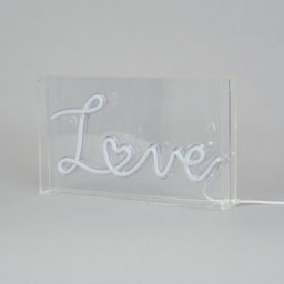 Glow LED Love Acrylic Neon Style Light Box - Pink - thumbnail 3