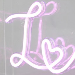 Glow LED Love Acrylic Neon Style Light Box - Pink - thumbnail 4