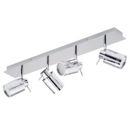 Hugo 4 Light Bathroom Ceiling Spotlight Bar - Chrome - thumbnail 1