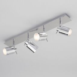 Hugo 4 Light Bathroom Ceiling Spotlight Bar - Chrome - thumbnail 2