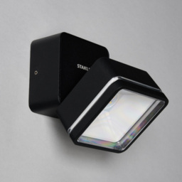 Stanley Tiber Outdoor LED Square Die-Cast Adjustable Wall Light - Black - thumbnail 3