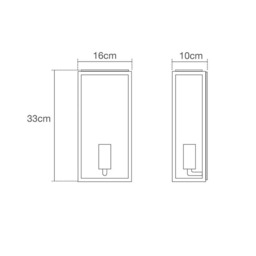 Mersey Outdoor Lantern Wall Light - Silver - thumbnail 6