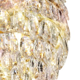 Visconte Maine 9 Light Crystal Ceiling Pendant - Gold - thumbnail 4