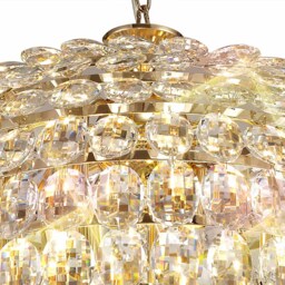 Visconte Maine 9 Light Crystal Ceiling Pendant - Gold - thumbnail 5