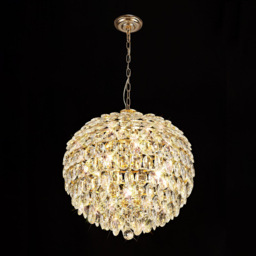 Visconte Maine 9 Light Crystal Ceiling Pendant - Gold - thumbnail 2