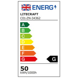 Langton Outdoor LED 50 Watt Slimline Wired Flood Light with PIR Sensor - Black - thumbnail 6