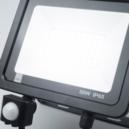 Langton Outdoor LED 50 Watt Slimline Wired Flood Light with PIR Sensor - Black - thumbnail 5