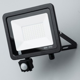 Langton Outdoor LED 50 Watt Slimline Wired Flood Light with PIR Sensor - Black - thumbnail 4