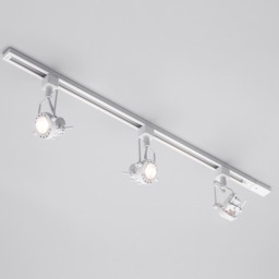 1 metre Track Light Kit with 3 Greenwich Heads and LED Bulbs - White - thumbnail 2