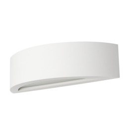 Beinn Paintable Plaster Up and Down Wall Light - White - thumbnail 1