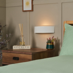 Beinn Paintable Plaster Up and Down Wall Light - White - thumbnail 5