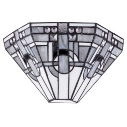 Tiffany by Tiff 2 Light Art Deco Wall Light - Antique Brass - thumbnail 2