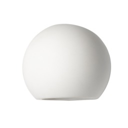 Vane Paintable Plaster Round Up and Down Wall Light - White