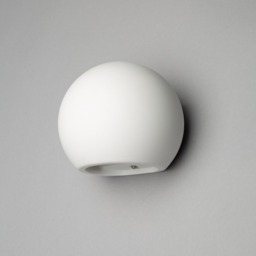 Vane Paintable Plaster Round Up and Down Wall Light - White - thumbnail 3