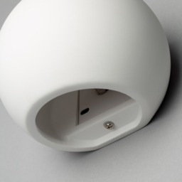 Vane Paintable Plaster Round Up and Down Wall Light - White - thumbnail 4