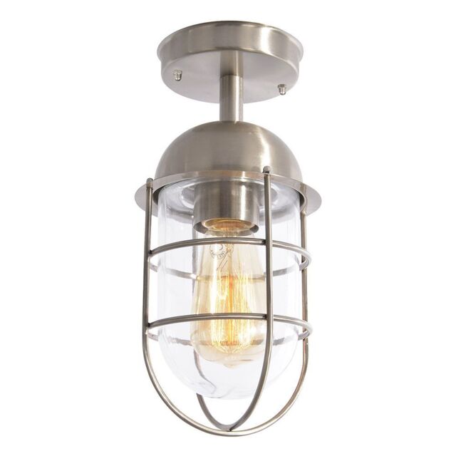 Cari 1 Light Caged Outdoor Lantern - Stainless Steel - image 1