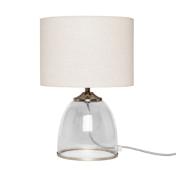 Industrial Style Table Lamp with Drum Shade - Satin Nickel - thumbnail 5