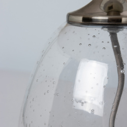 Industrial Style Table Lamp with Drum Shade - Satin Nickel - thumbnail 4