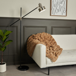 Russ Marble Cantilever Floor Lamp - Nickel - thumbnail 5