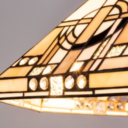 Tiffany by Tiff 2 Light 40cm Art Deco Floor Lamp - Antique Brass - thumbnail 5