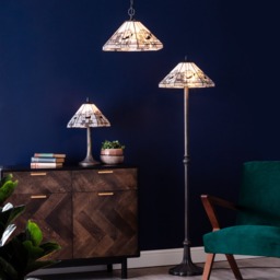Tiffany by Tiff 2 Light 40cm Art Deco Floor Lamp - Antique Brass - thumbnail 9