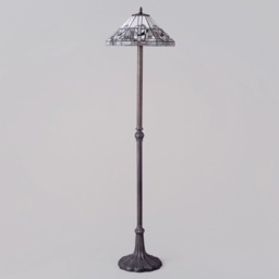 Tiffany by Tiff 2 Light 40cm Art Deco Floor Lamp - Antique Brass - thumbnail 4