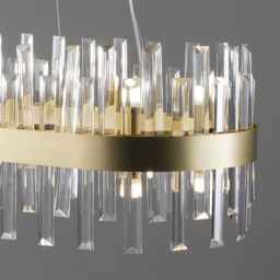 Visconte Coco Oval Ceiling Pendant - Satin Gold - thumbnail 4