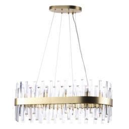 Visconte Coco Oval Ceiling Pendant - Satin Gold - thumbnail 1