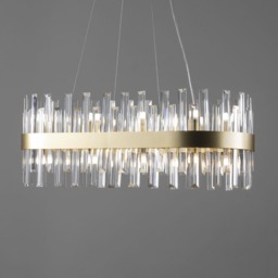 Visconte Coco Oval Ceiling Pendant - Satin Gold - thumbnail 2