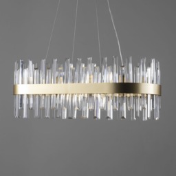 Visconte Coco Oval Ceiling Pendant - Satin Gold - thumbnail 3
