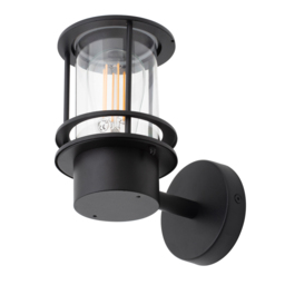 Narvas Miners Style Outdoor Wall Lantern - Black - thumbnail 1