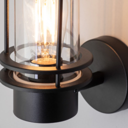 Narvas Miners Style Outdoor Wall Lantern - Black - thumbnail 4