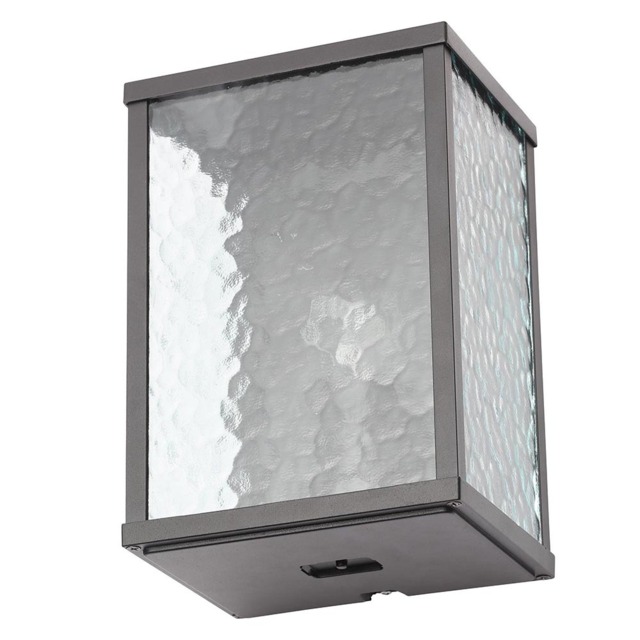Acton Outdoor 1 Light Wall Light with Frosted Glass Panels - Black - image 1