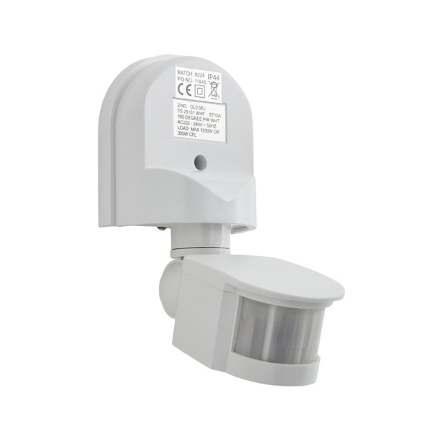Luton Outdoor 180 Degree PIR Sensor - White - image 1