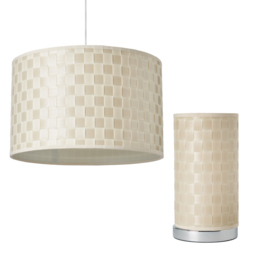Sovin Cylindrical Table Lamp with Matching Easy to Fit Shade - Ivory - thumbnail 1