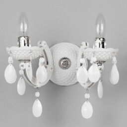 Marie Therese 2 Arm Wall Light Chandelier - White - thumbnail 3