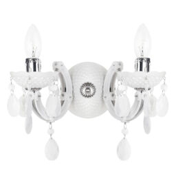 Marie Therese 2 Arm Wall Light Chandelier - White - thumbnail 1
