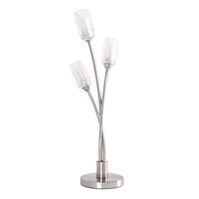 Macti 3 Light Table Lamp - Satin Nickel - image 1