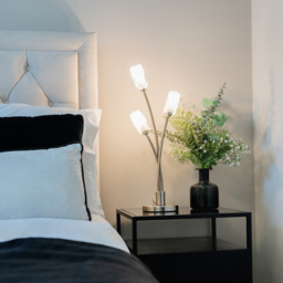Macti 3 Light Table Lamp - Satin Nickel - thumbnail 7