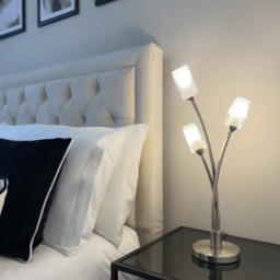 Macti 3 Light Table Lamp - Satin Nickel - thumbnail 6