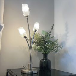 Macti 3 Light Table Lamp - Satin Nickel - thumbnail 5