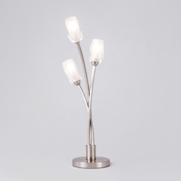 Macti 3 Light Table Lamp - Satin Nickel - thumbnail 2