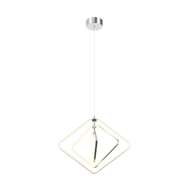 Tili LED Diamond Shaped Pendant Light - Chrome - image 1